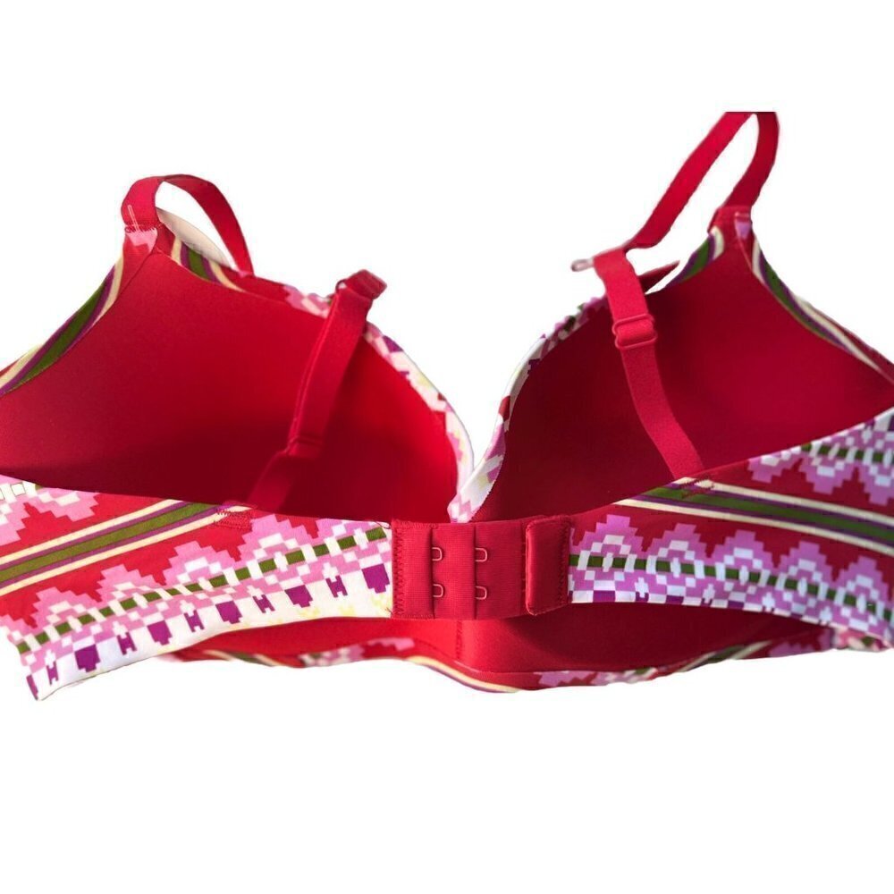 Flirtitude Snow Fair Isle My Fave Lounge Wireless Bra Size 36D - Picture 2 of 9